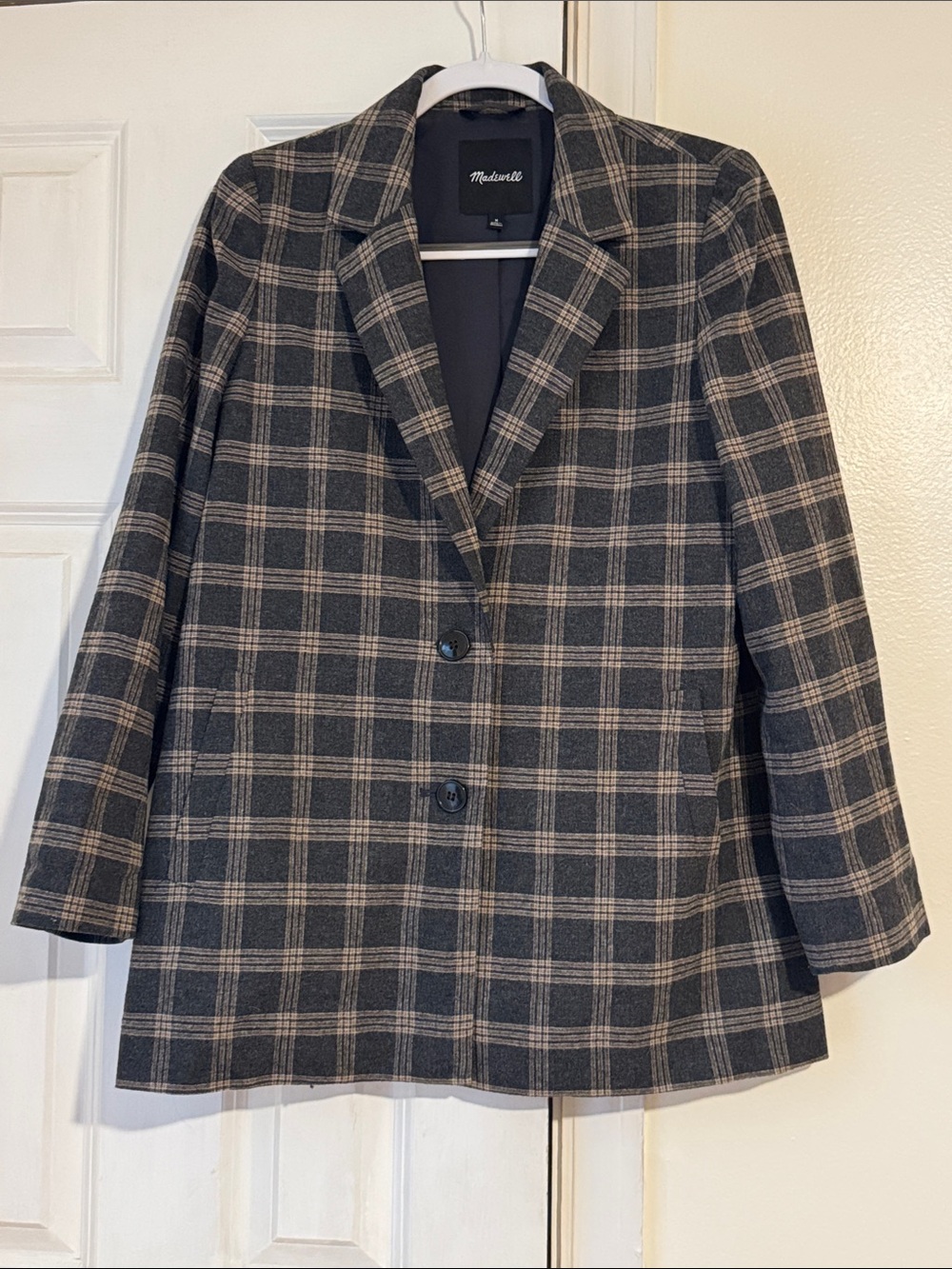 Madewell Dorset Blazer in windowpane size M - Picture 6 of 11